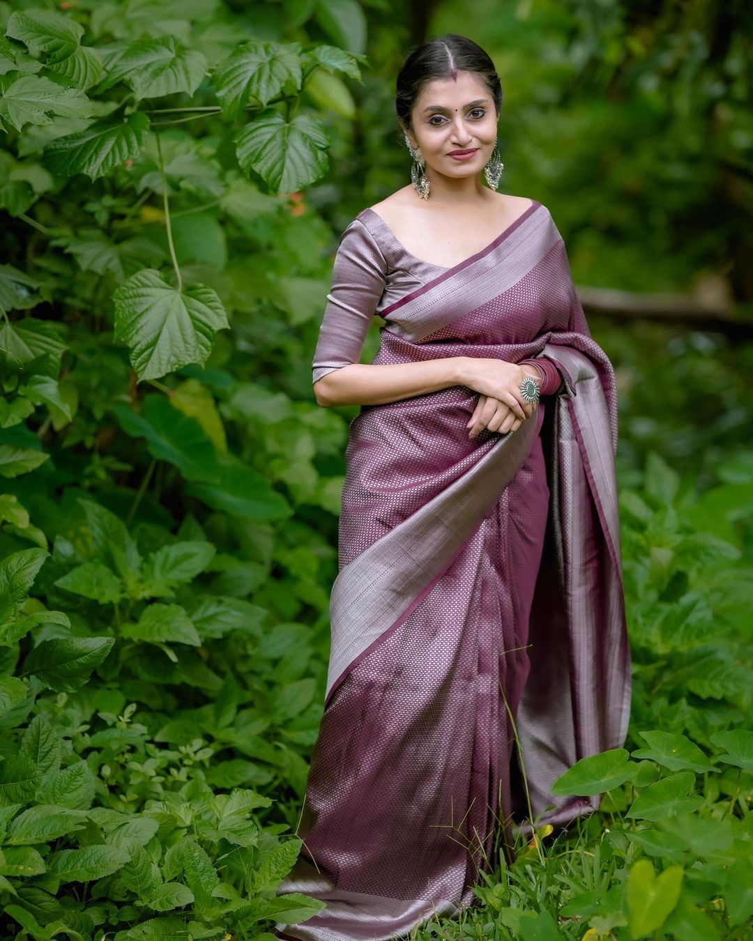 Maroon Banarasi Silk Saree | Sudathi