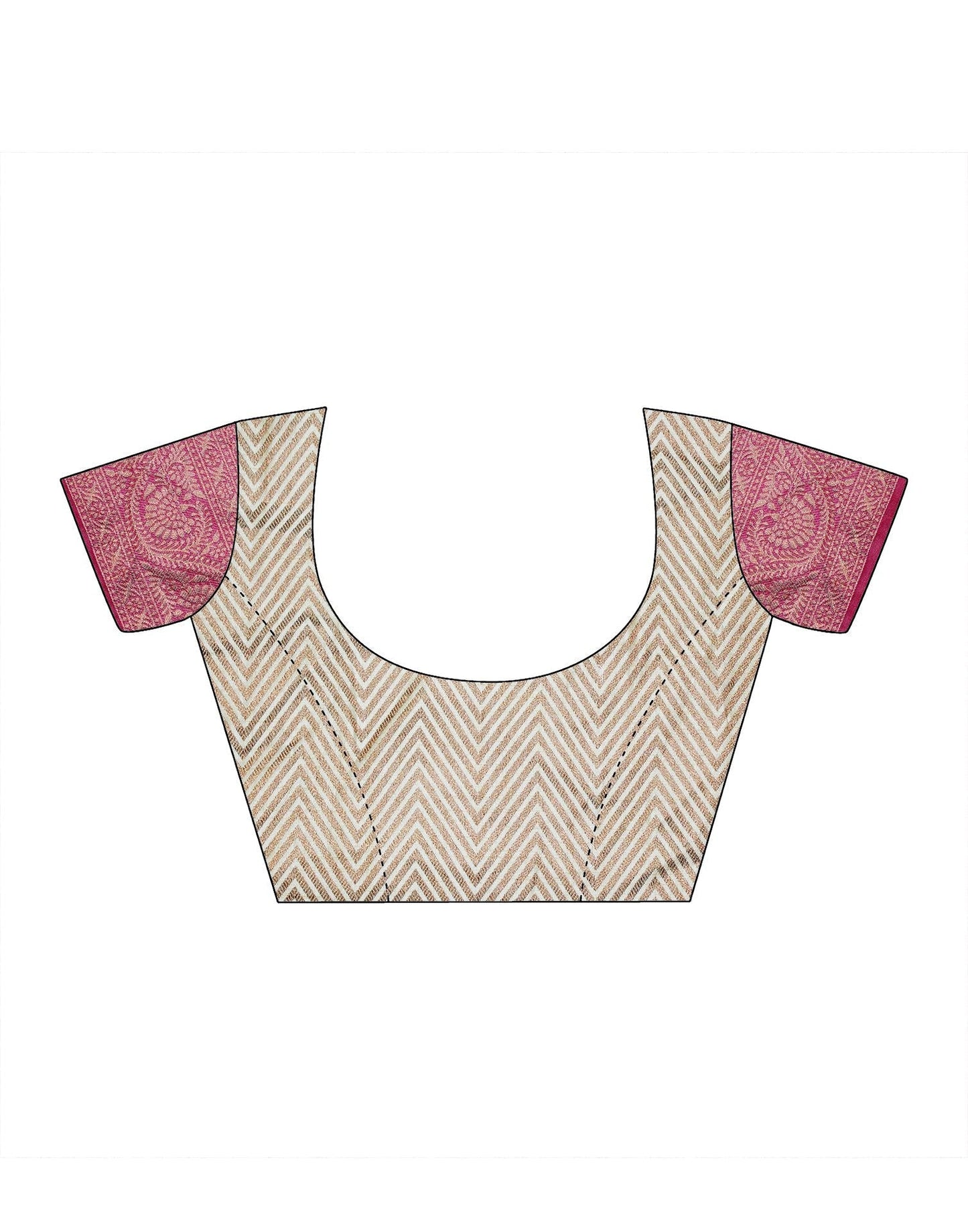 Cream Banarasi Silk Saree | Leemboodi