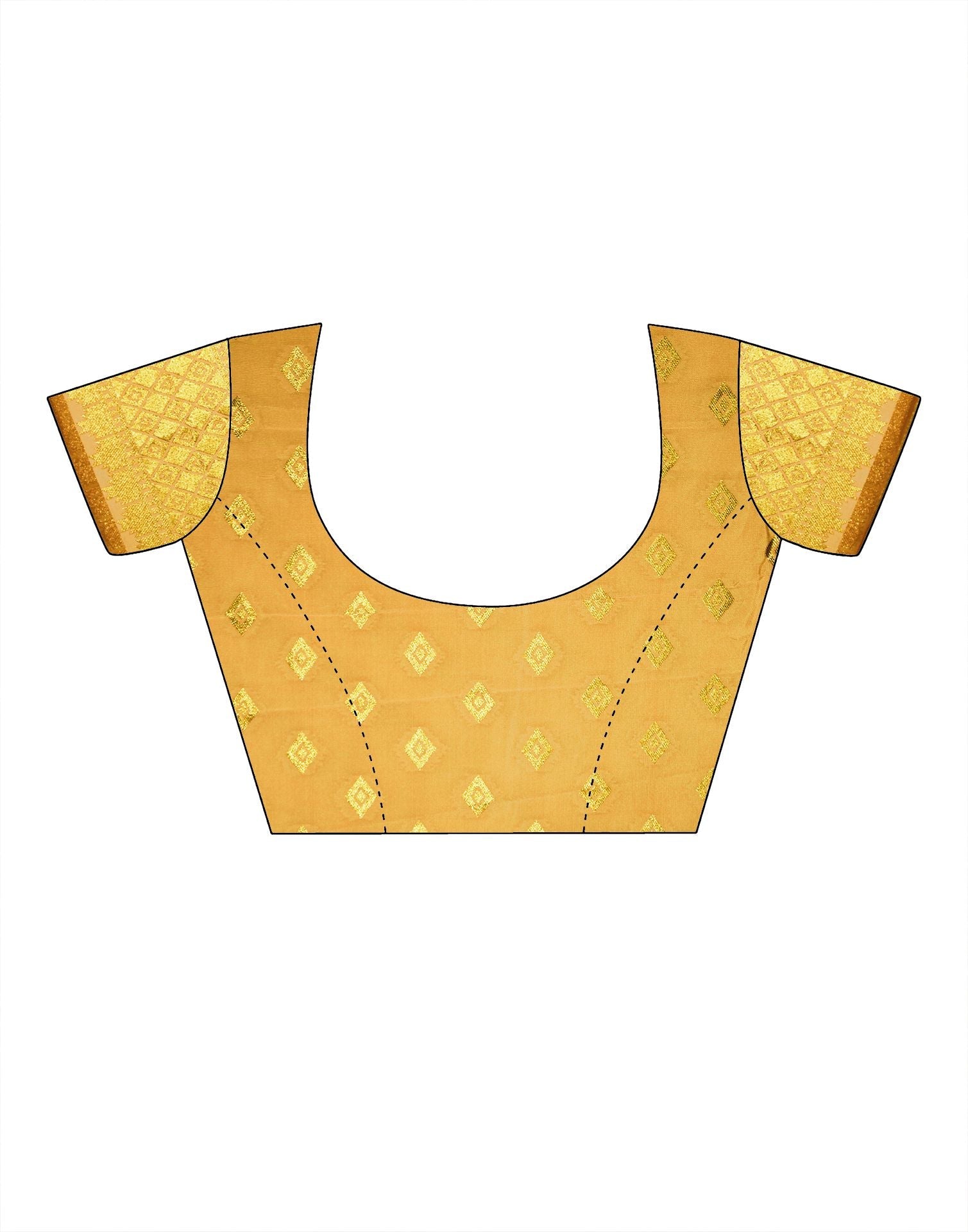 Yellow Banarasi Silk Saree | Leemboodi