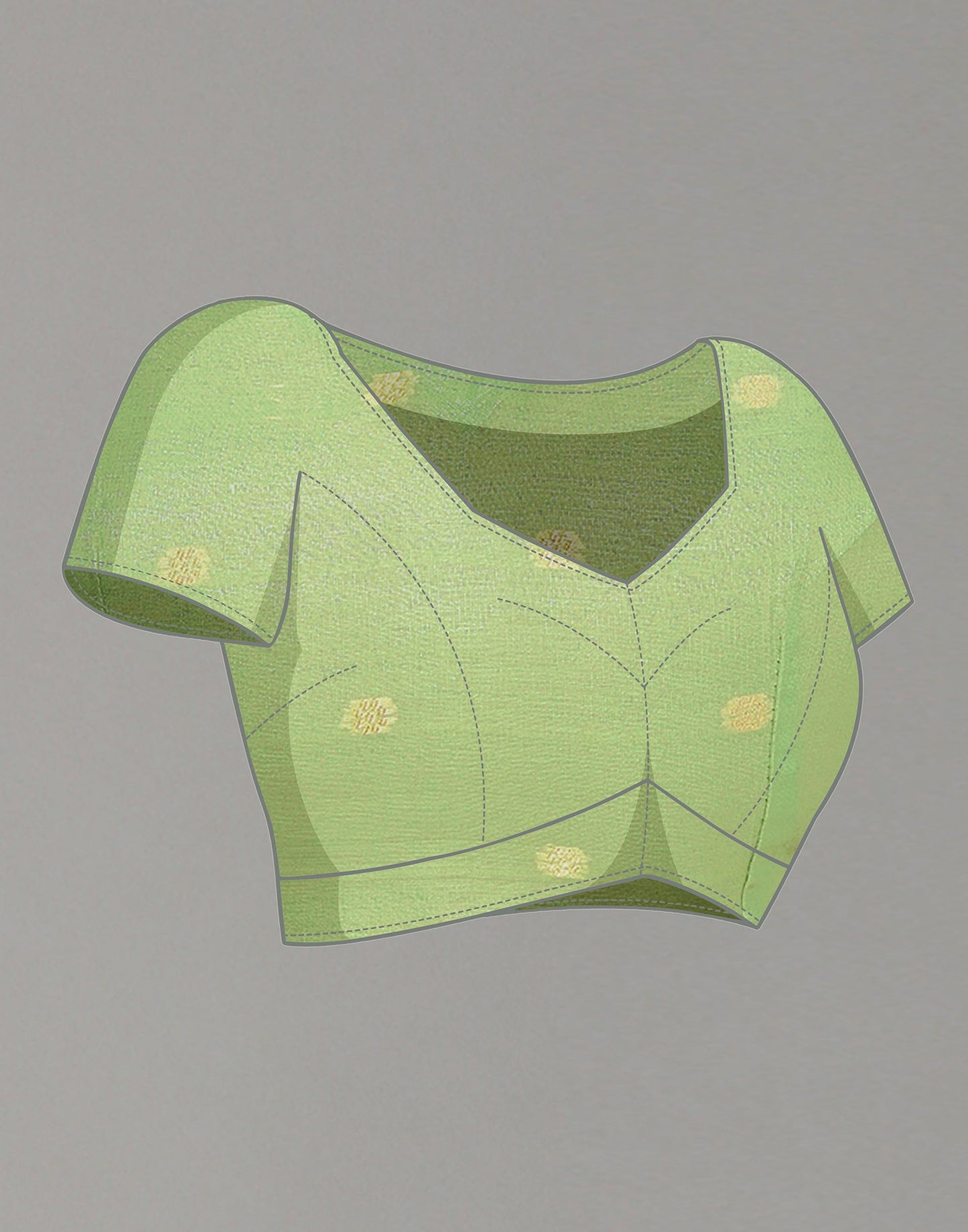 Pista Green Cotton Weaving Saree