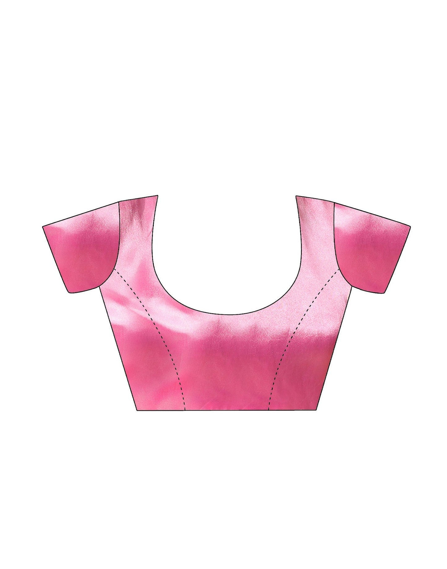 Pink Lycra Pre-Draped Saree With Embellished Border | Leemboodi