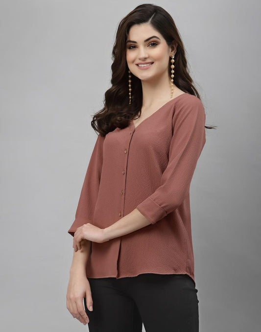 Rust Solid Shirt | Sudathi