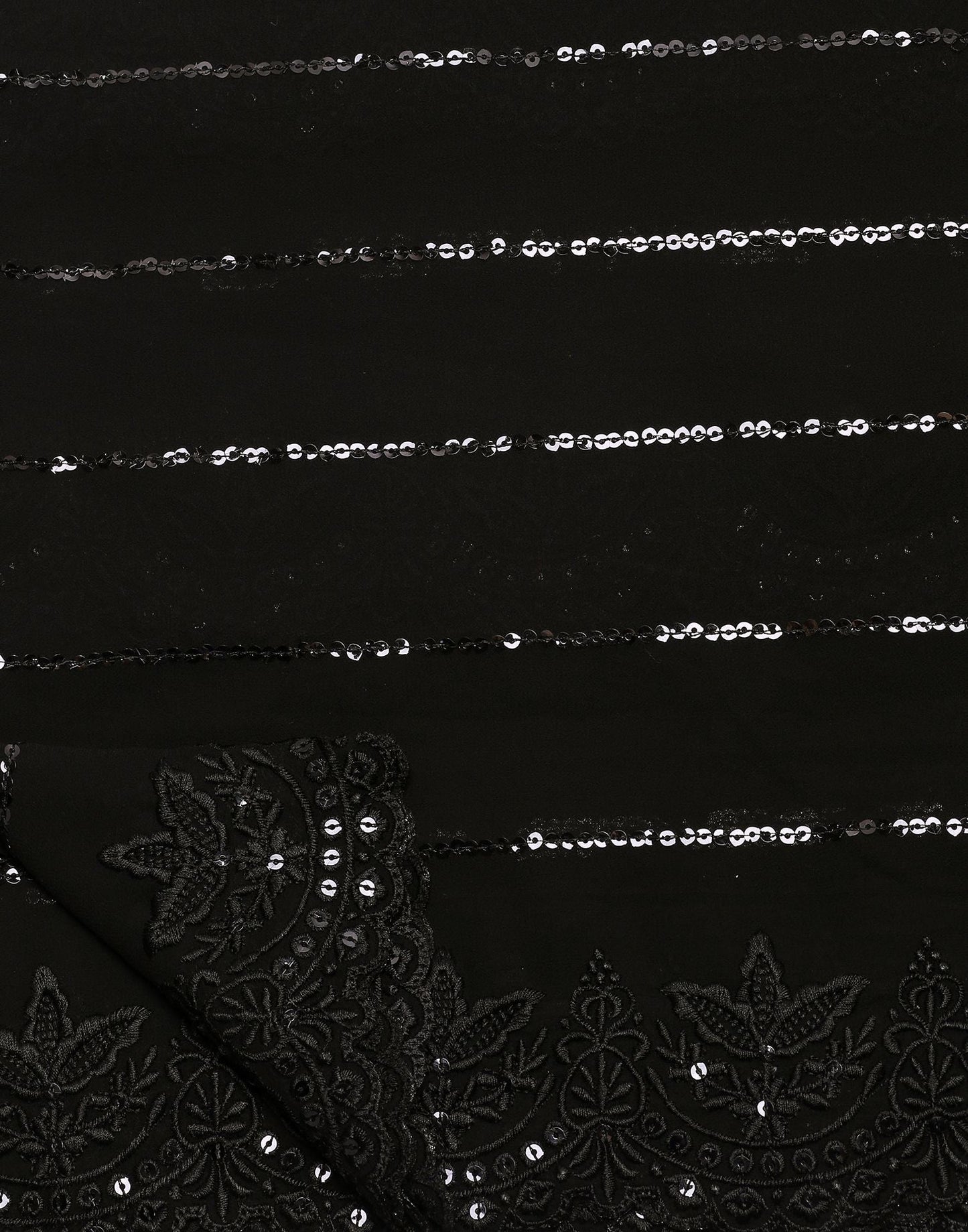 Black Sequence Saree | Leemboodi