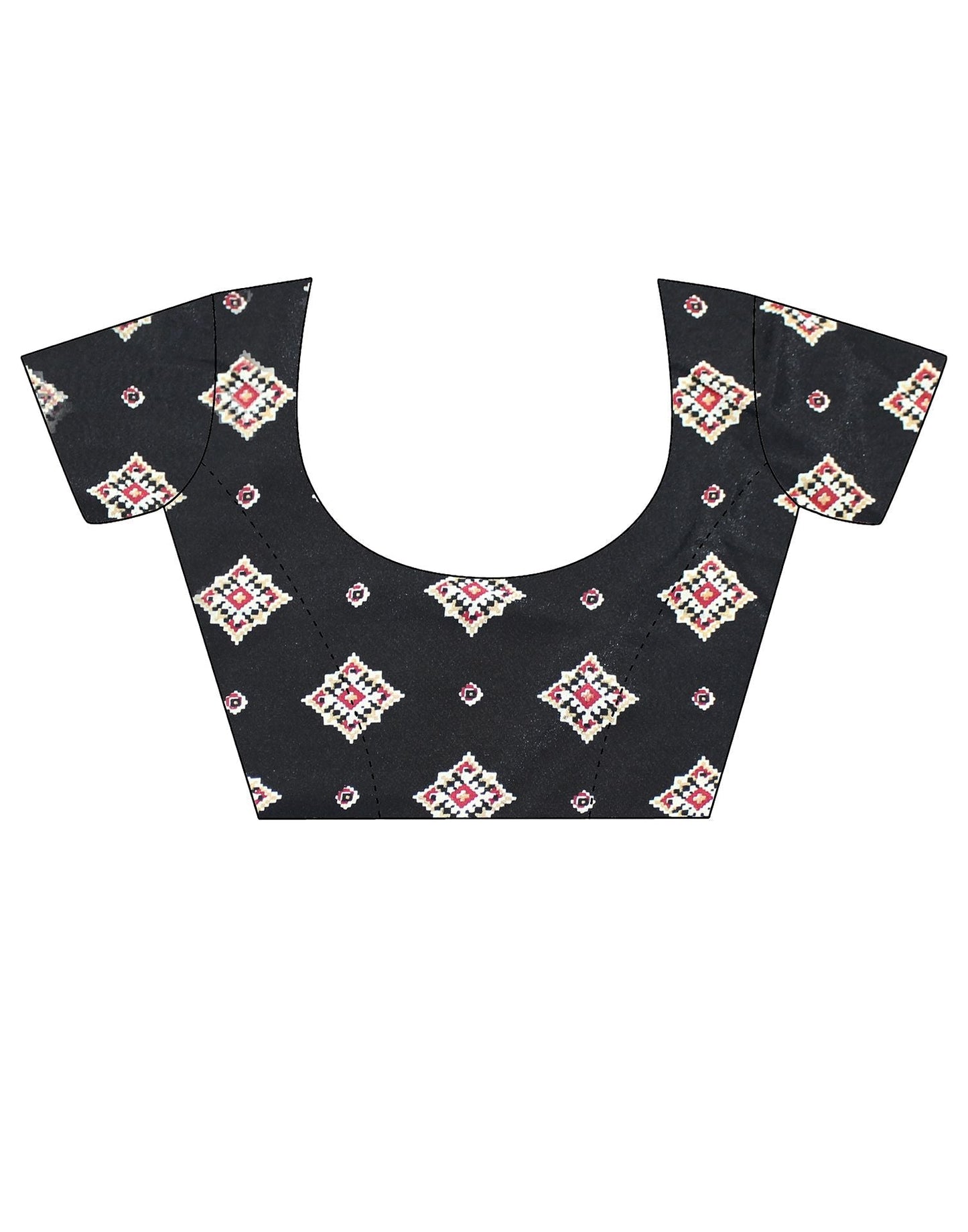 Black Silk Printed Saree | Sudathi