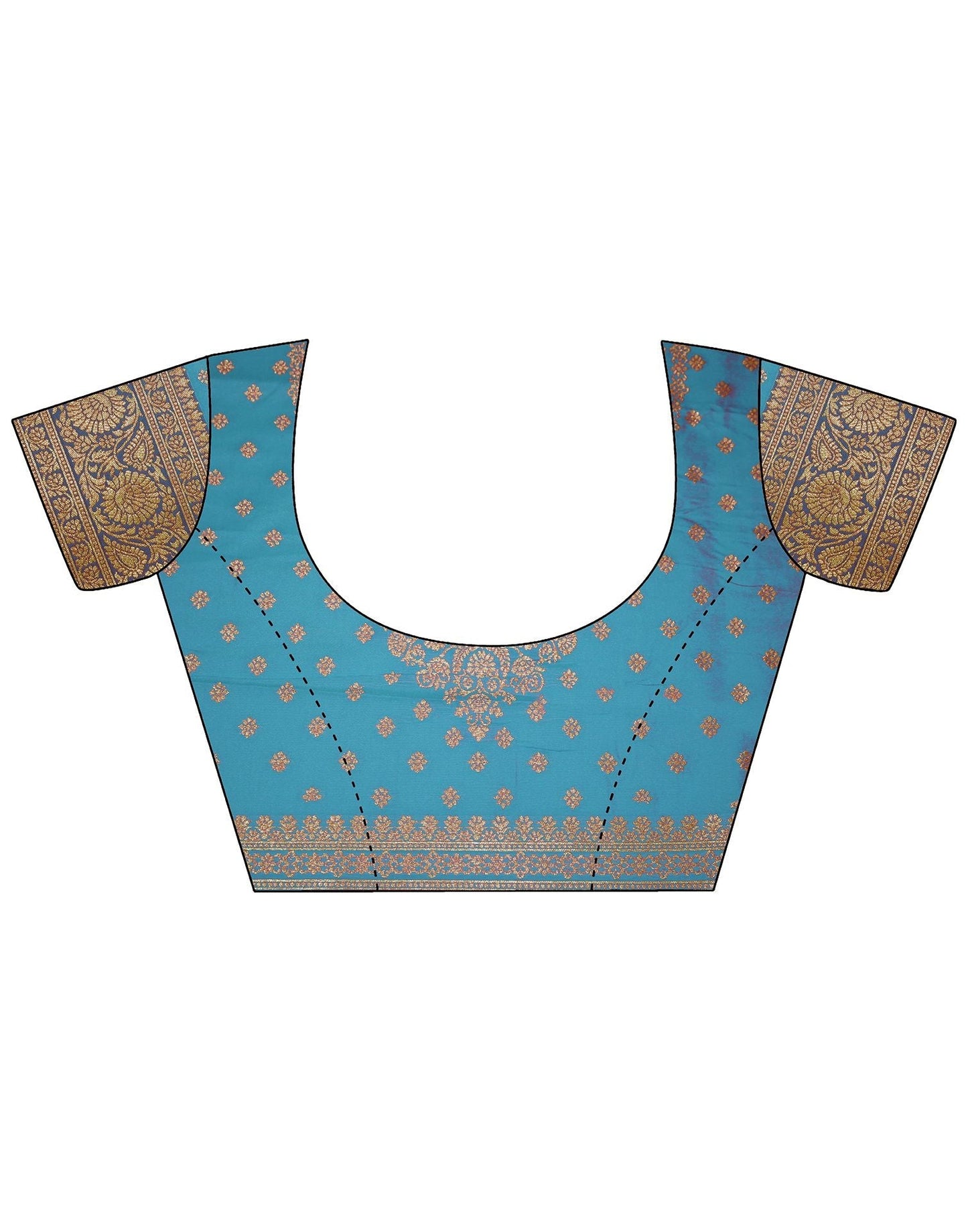 Teal Silk Banarasi Saree | Leemboodi