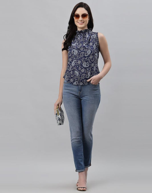 Blue Printed Top | Sudathi