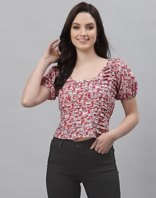 Multicoloured Printed Top | Sudathi