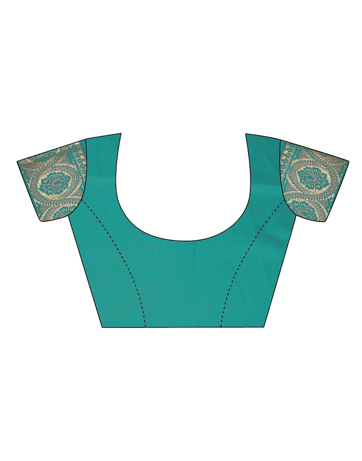 Turquoise Silk Banarasi Saree | Leemboodi