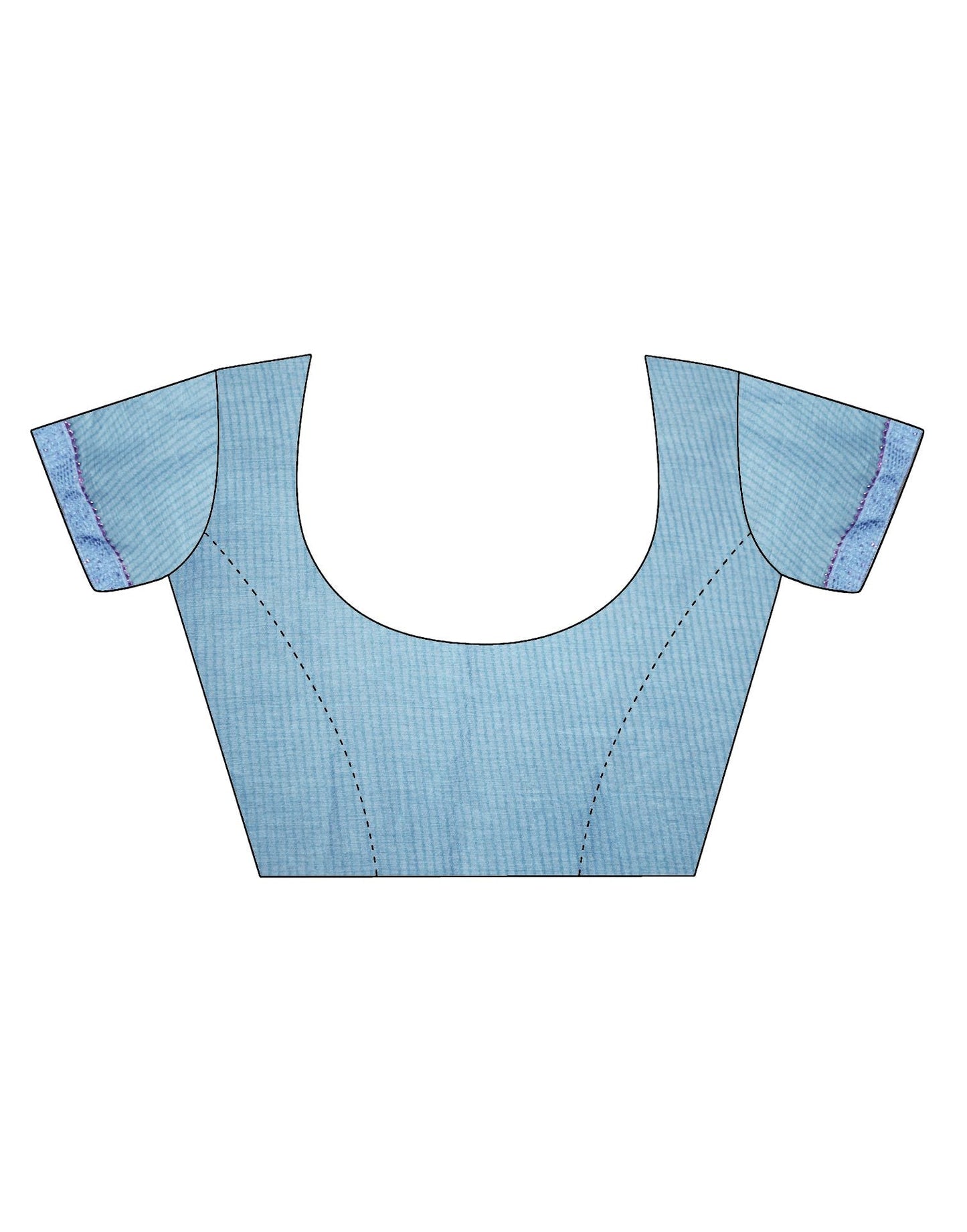 Light Blue Chiffon Printed Saree | Sudathi