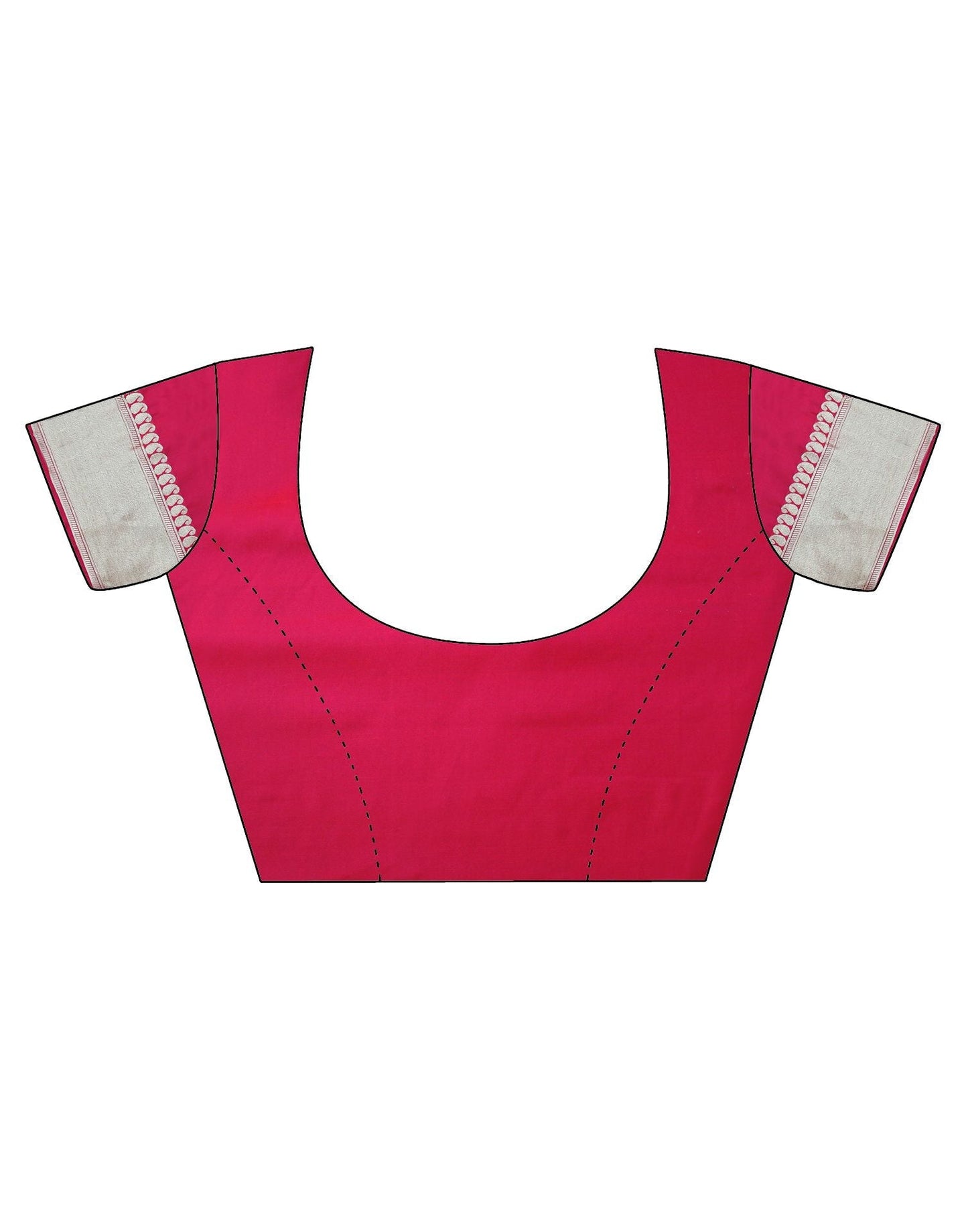 Dark Pink Silk Banarasi Saree | Leemboodi