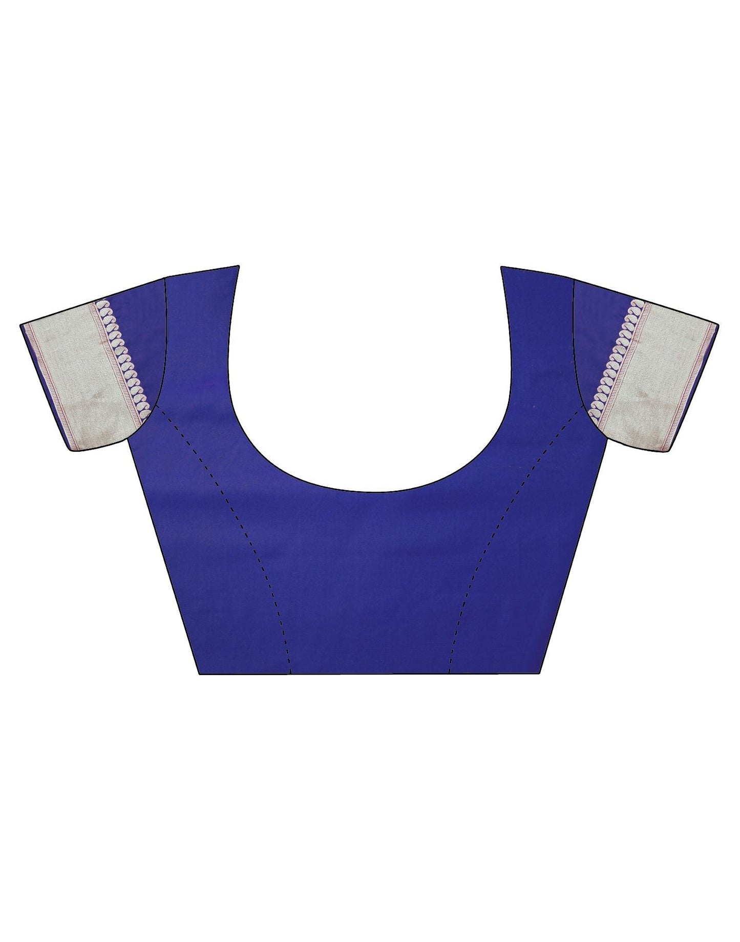 Navy Blue Silk Banarasi Saree | Leemboodi