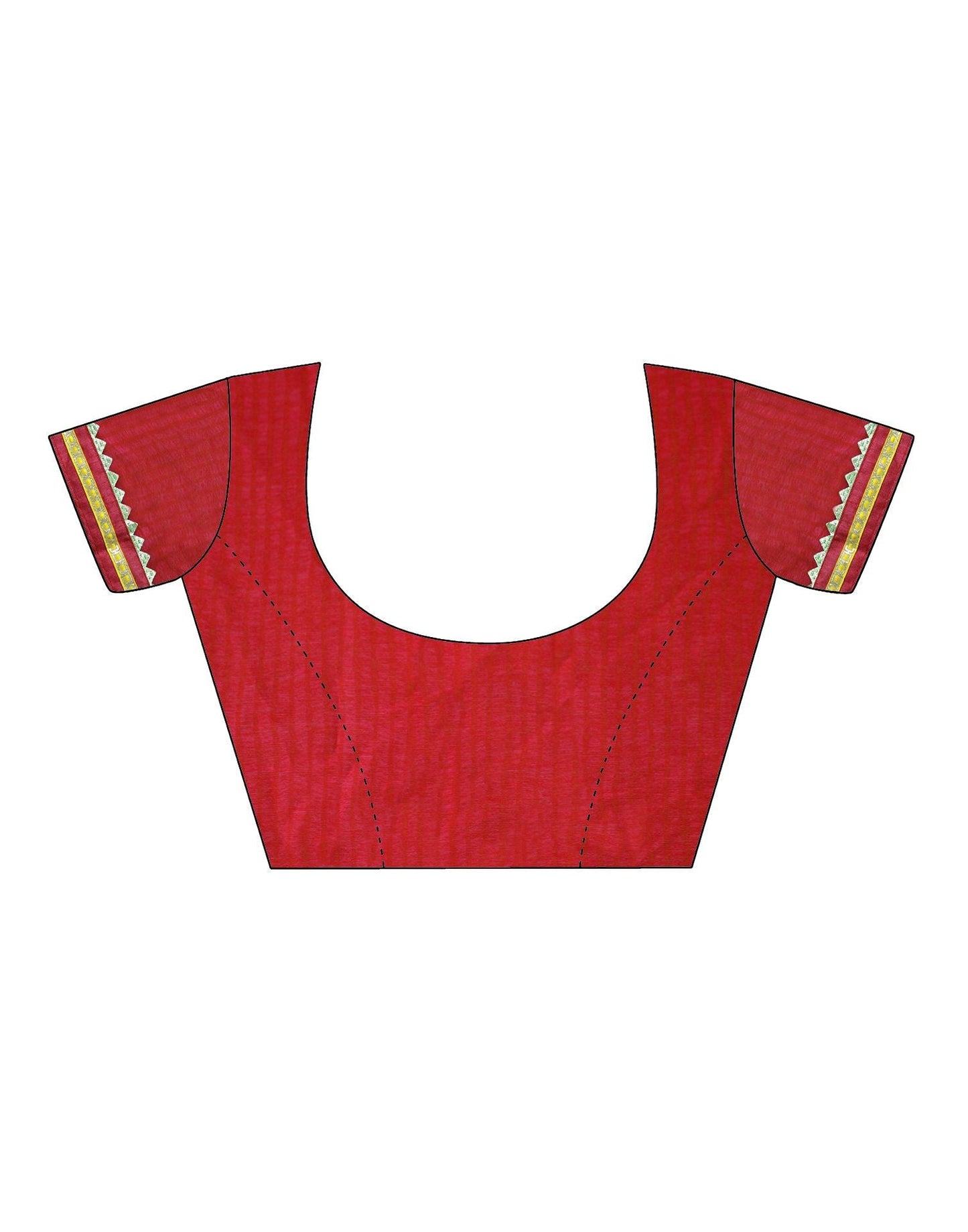 Red Chiffon Printed Saree | Leemboodi