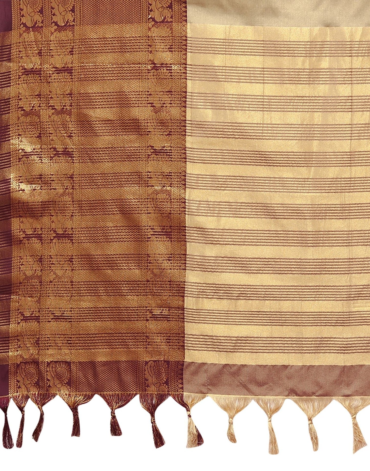 Beige Cotton Saree | Sudathi