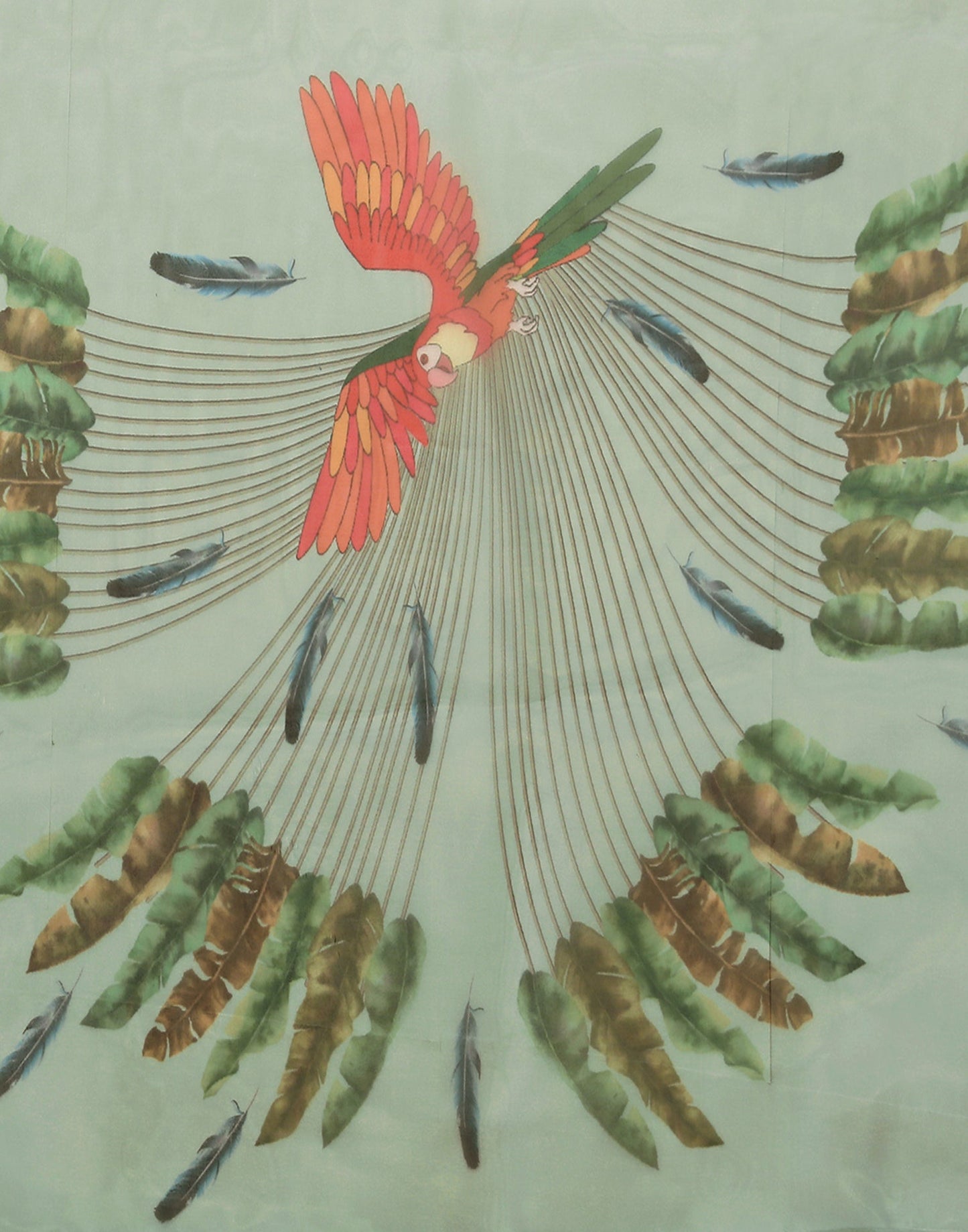 Light Green Organza Digital Printed Saree