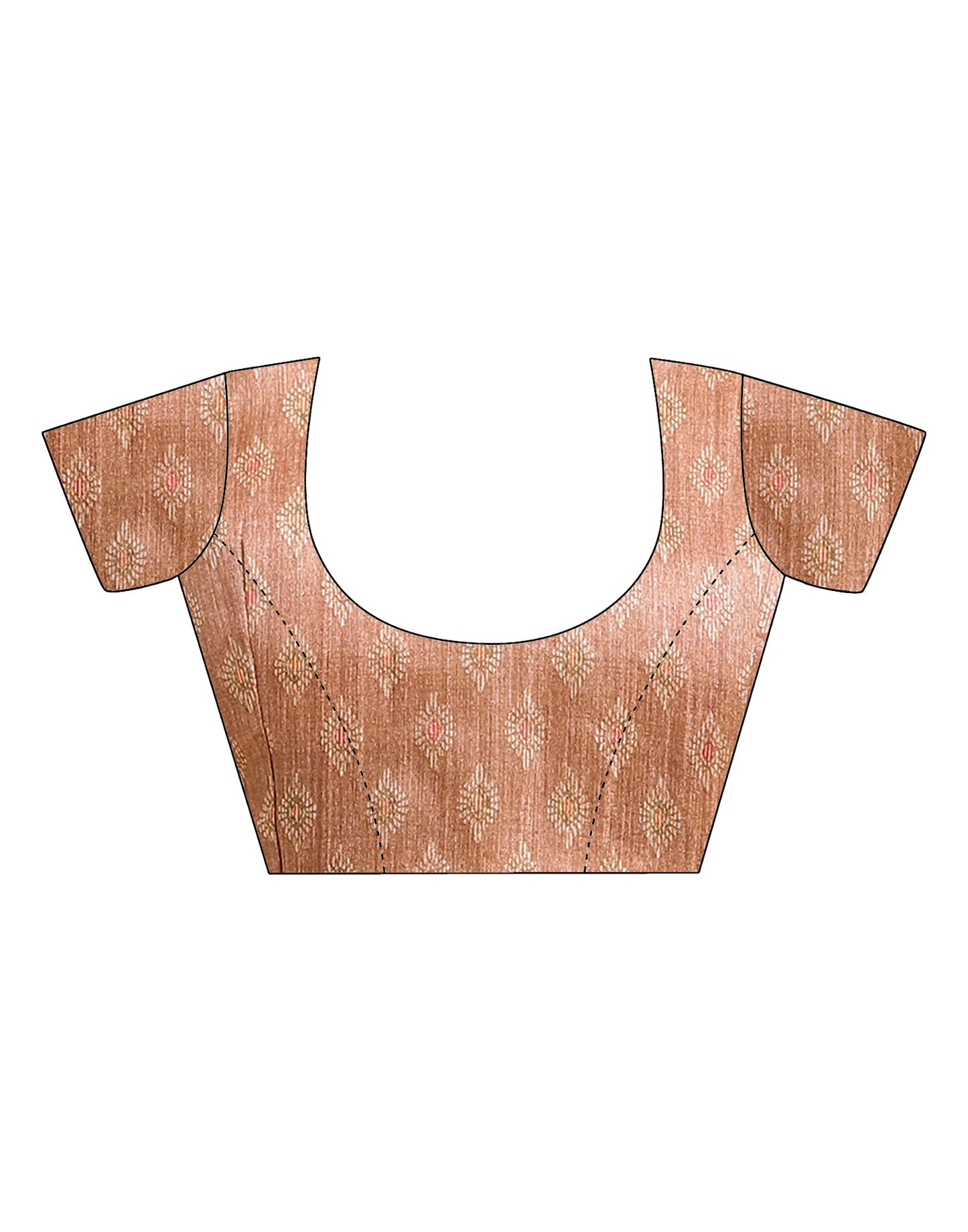 Light Brown Silk Digital Printed Saree