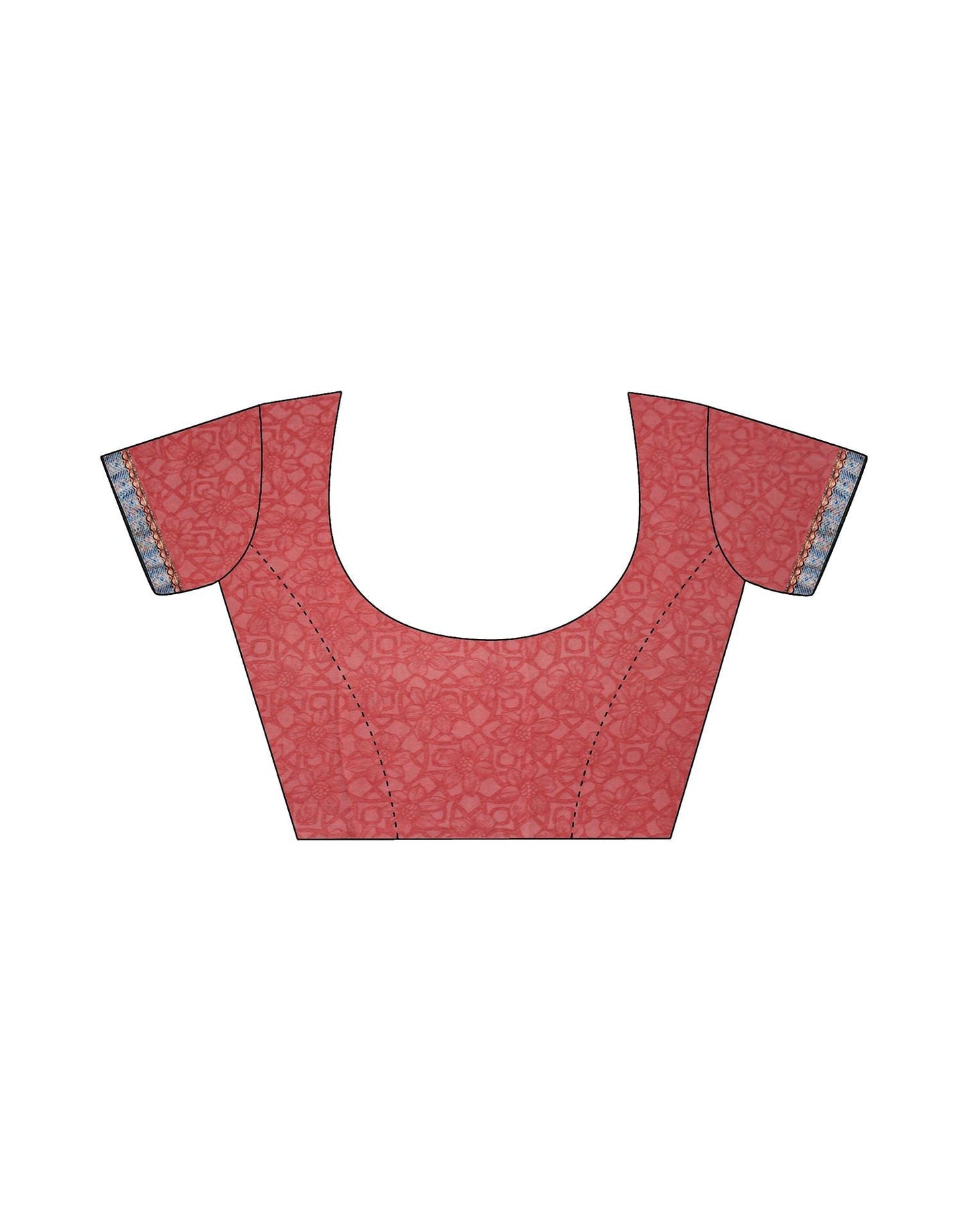 Light Grey Floral Printed Georgette Saree | Leemboodi