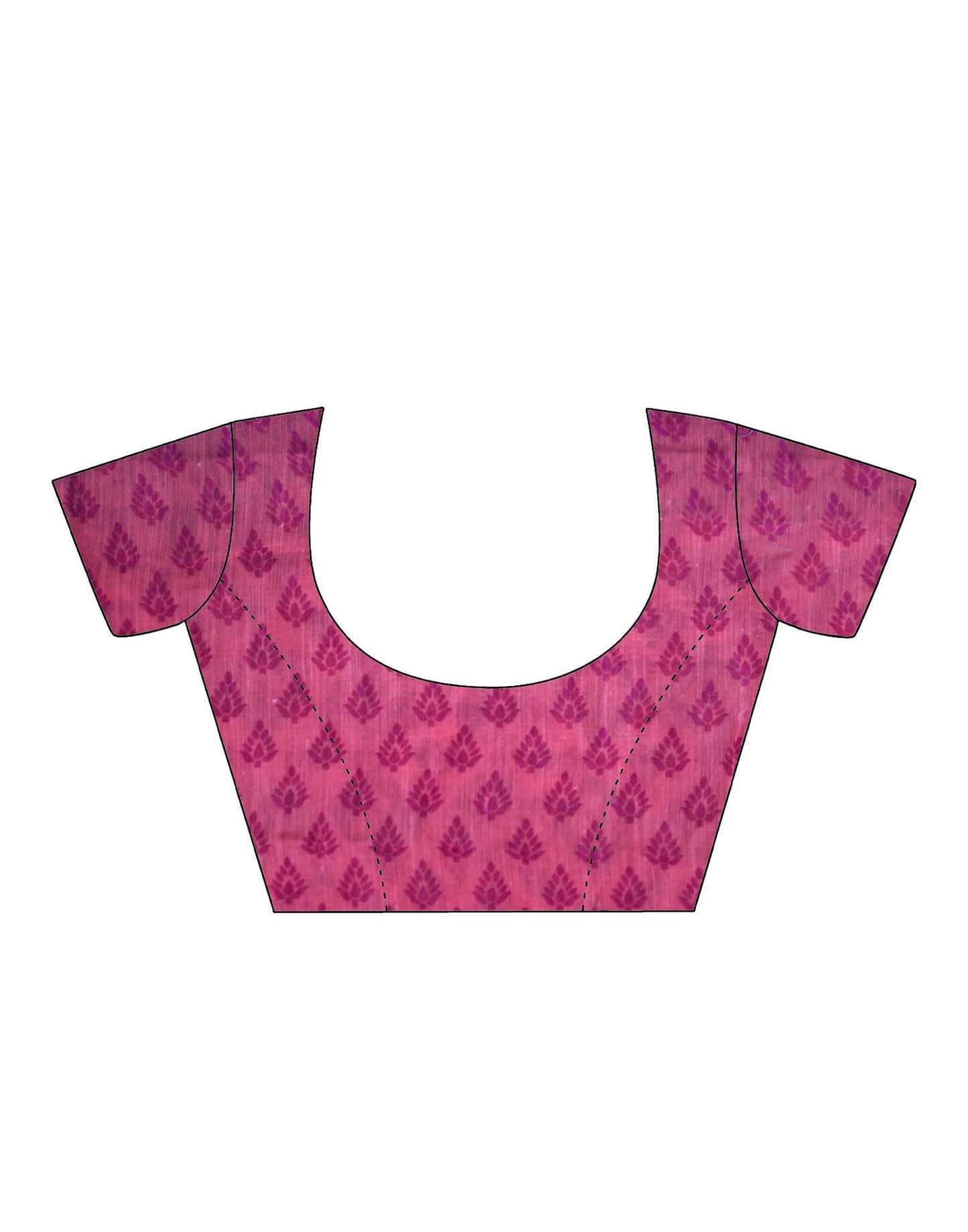 Dusty Pink Tassel Printed Cotton Saree | Sudathi