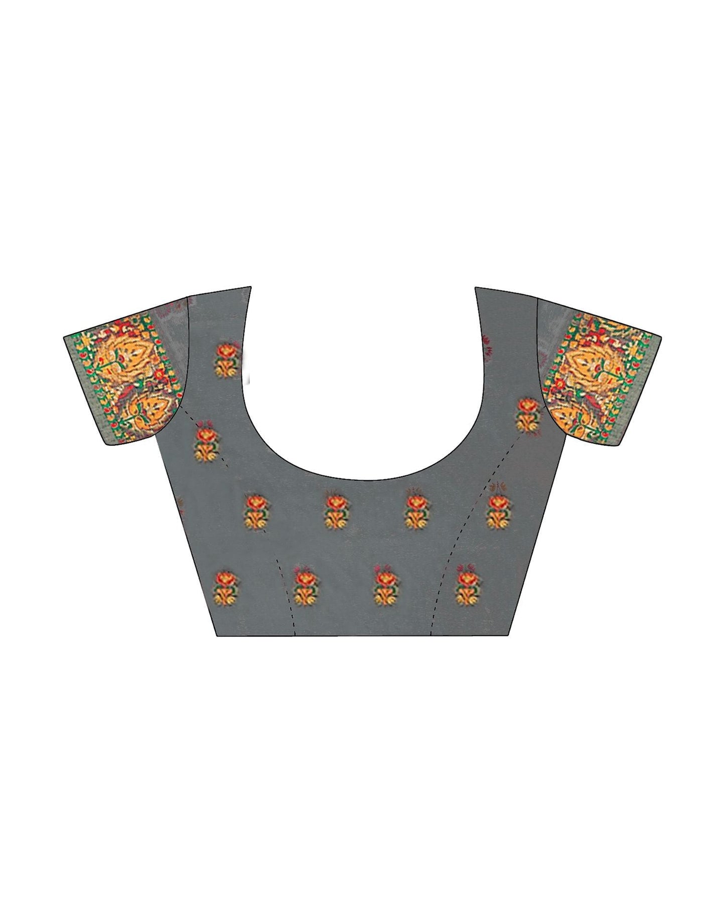 Light Grey Cotton Weaving Banarasi Saree | Leemboodi