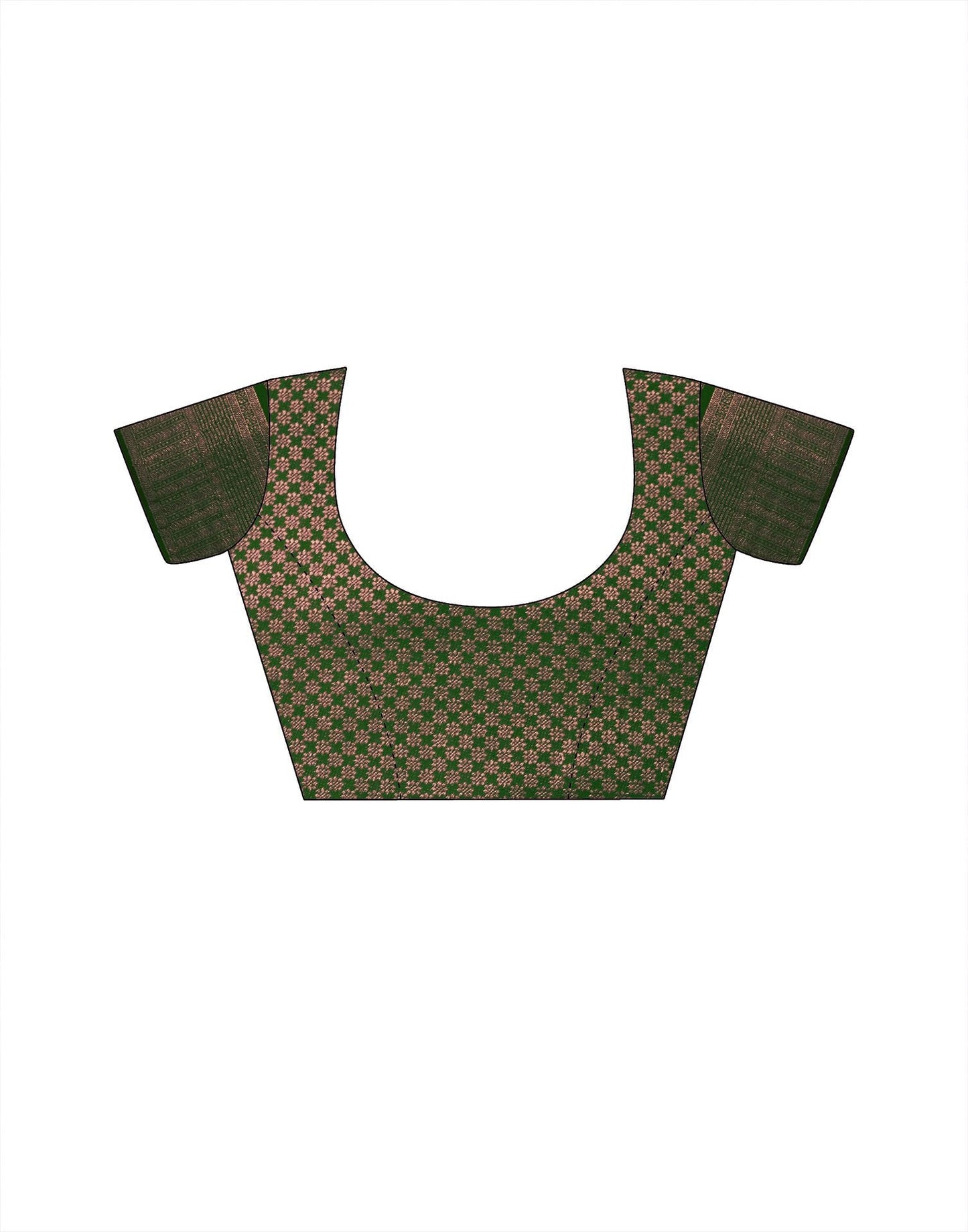 Green Silk Weaving Kanjivaram Saree With Tassel | Leemboodi