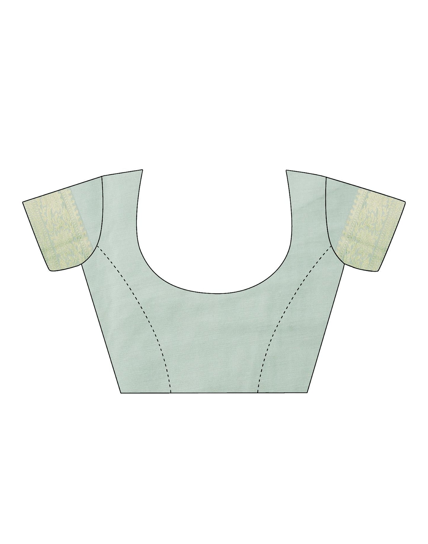 Light Pista Green Cotton Banarasi Saree | Leemboodi