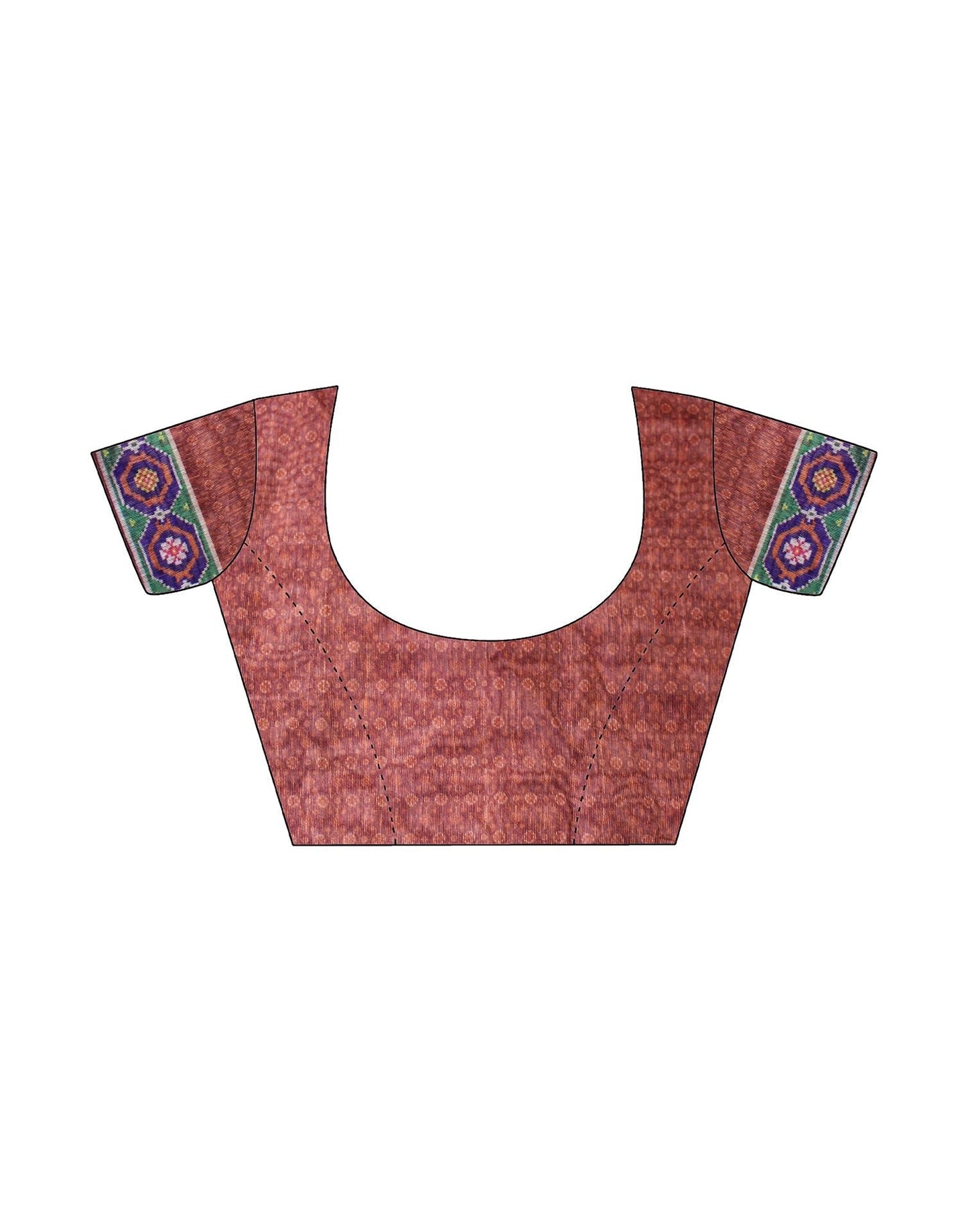 Brown Cotton Digital Printed Saree With Tassel | Leemboodi