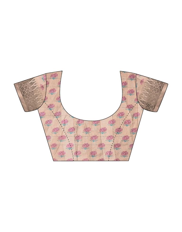 Multicoloured Printed Cotton Saree