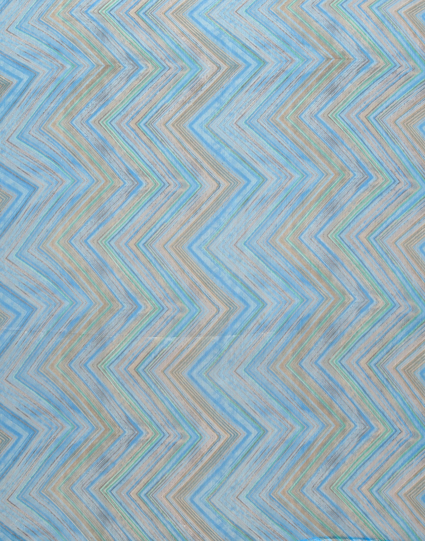 Light Blue Chiffon Printed Saree