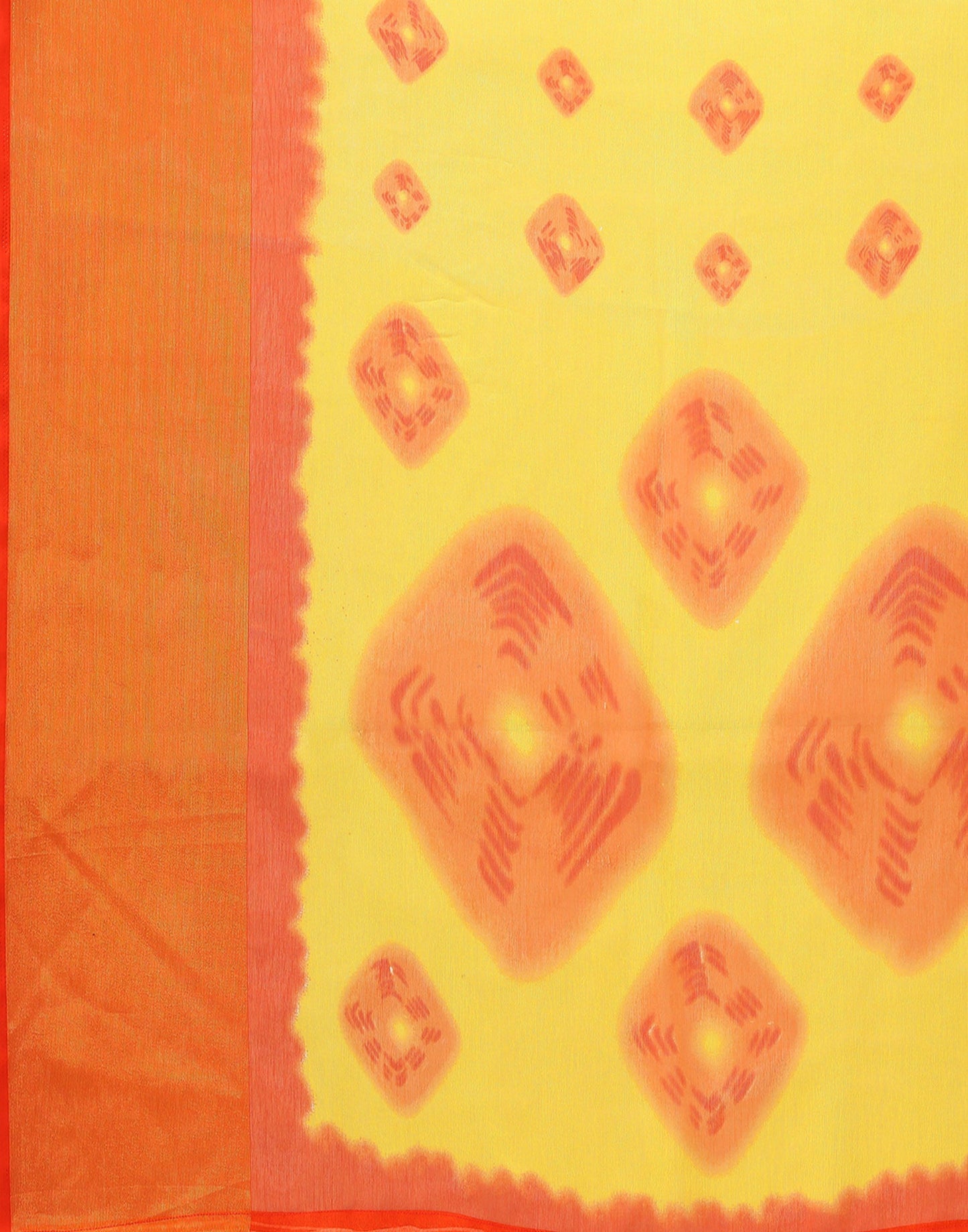 Yellow Chiffon Bandhani Printed Saree