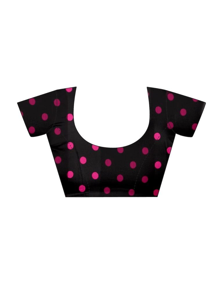 Pink Printed Chiffon Saree