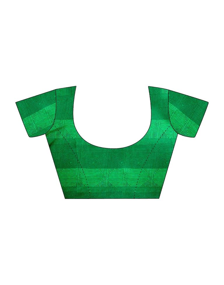 Green Printed Chiffon Saree