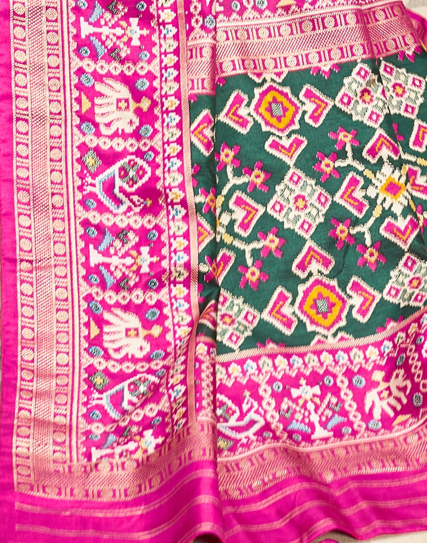 Light Blue Patola Silk Woven Saree