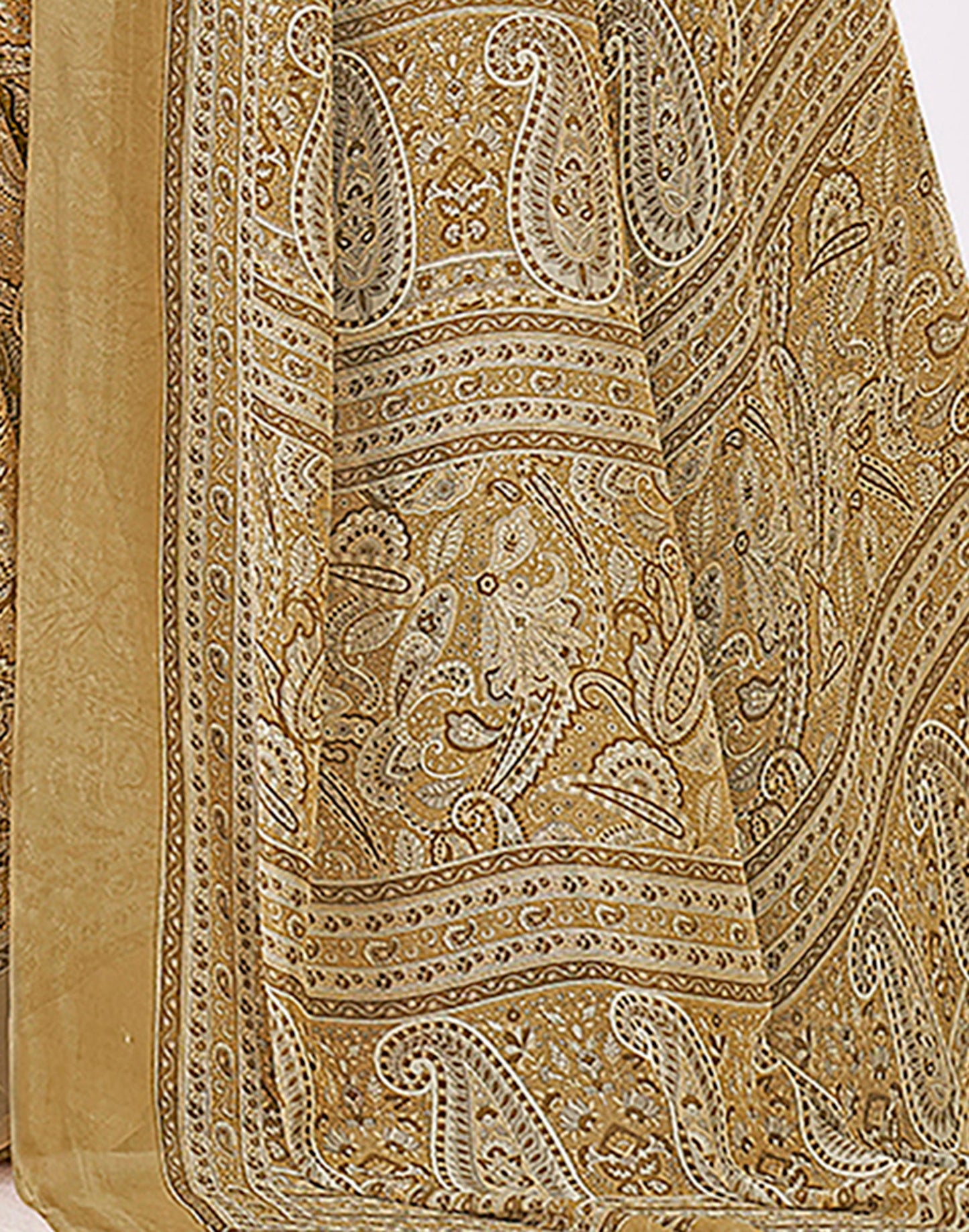 Light Mehndi Green Georgette Printed Saree