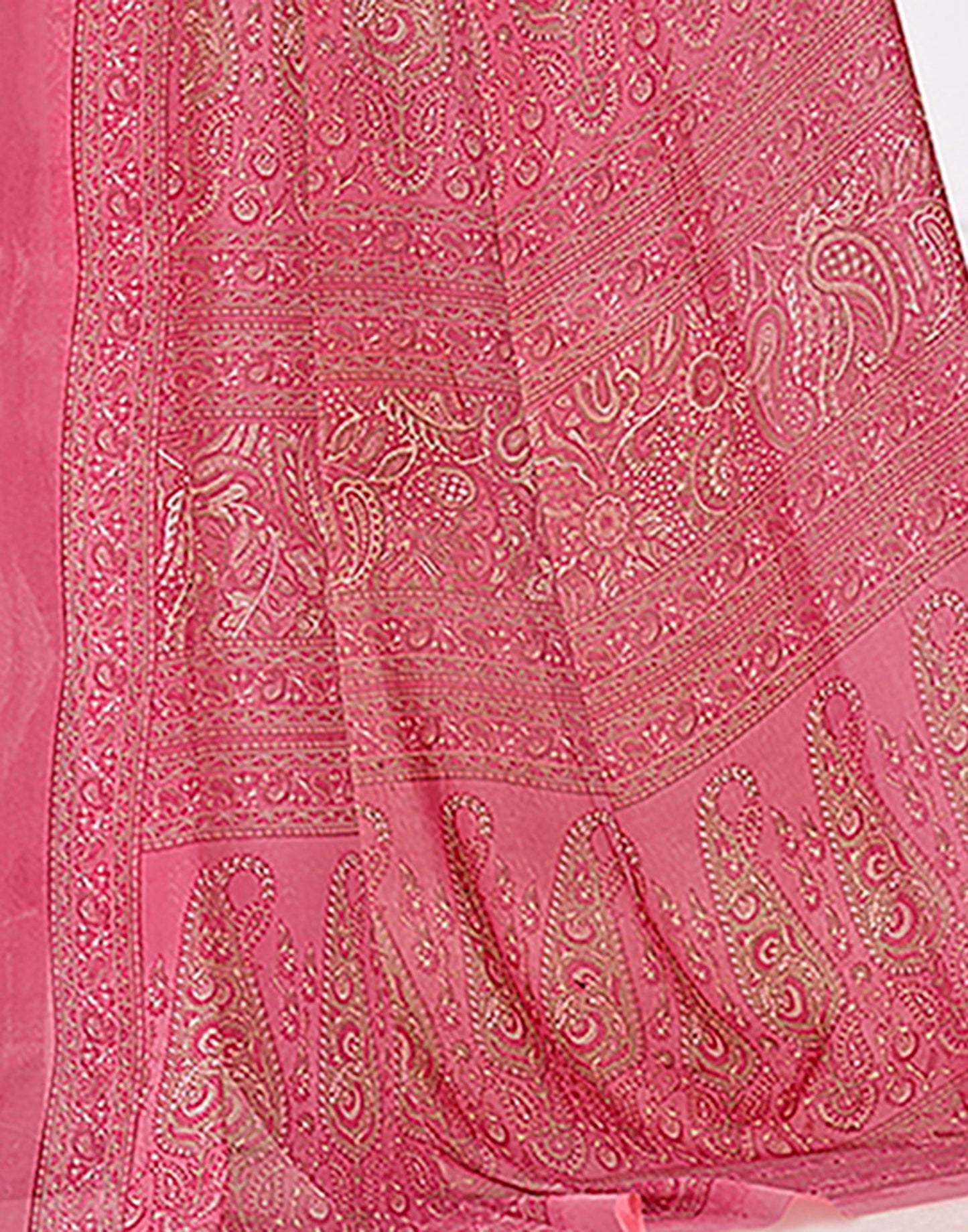 Pink Georgette Printed Saree