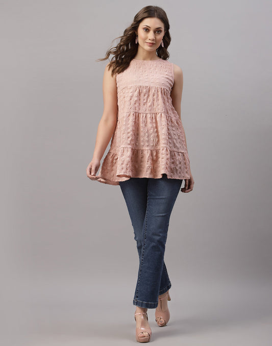 Peach Crinkle Top | Sudathi