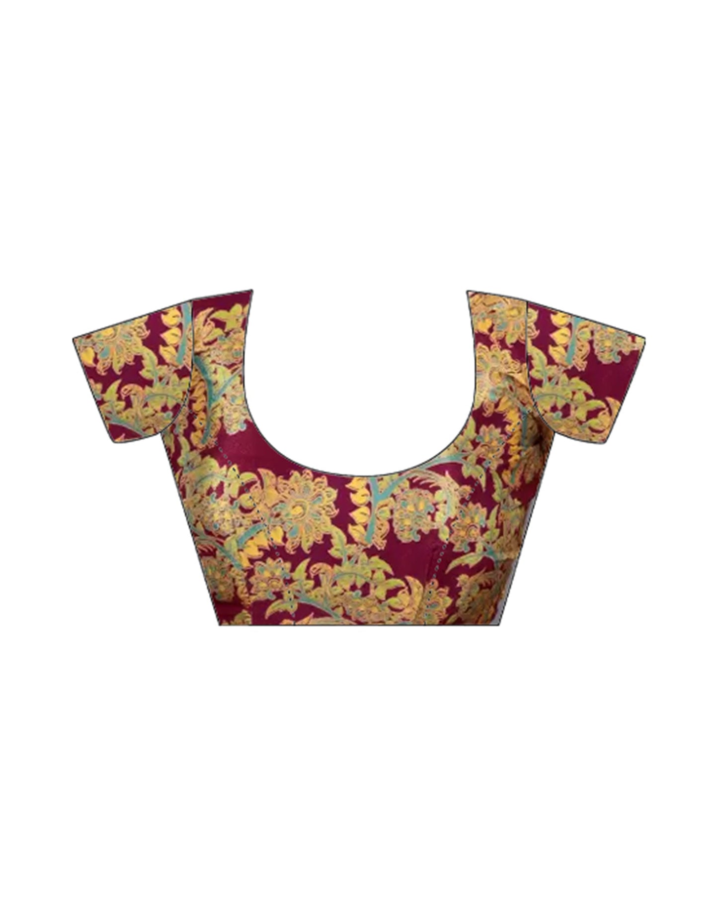 Purple Chiffon Printed Saree