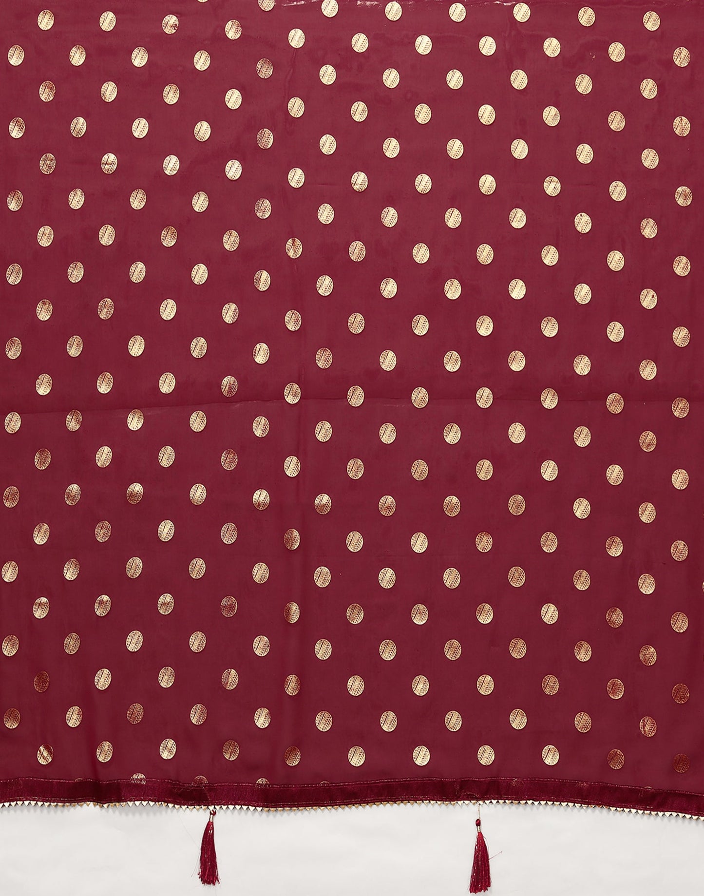 Maroon Georgette Printed Saree