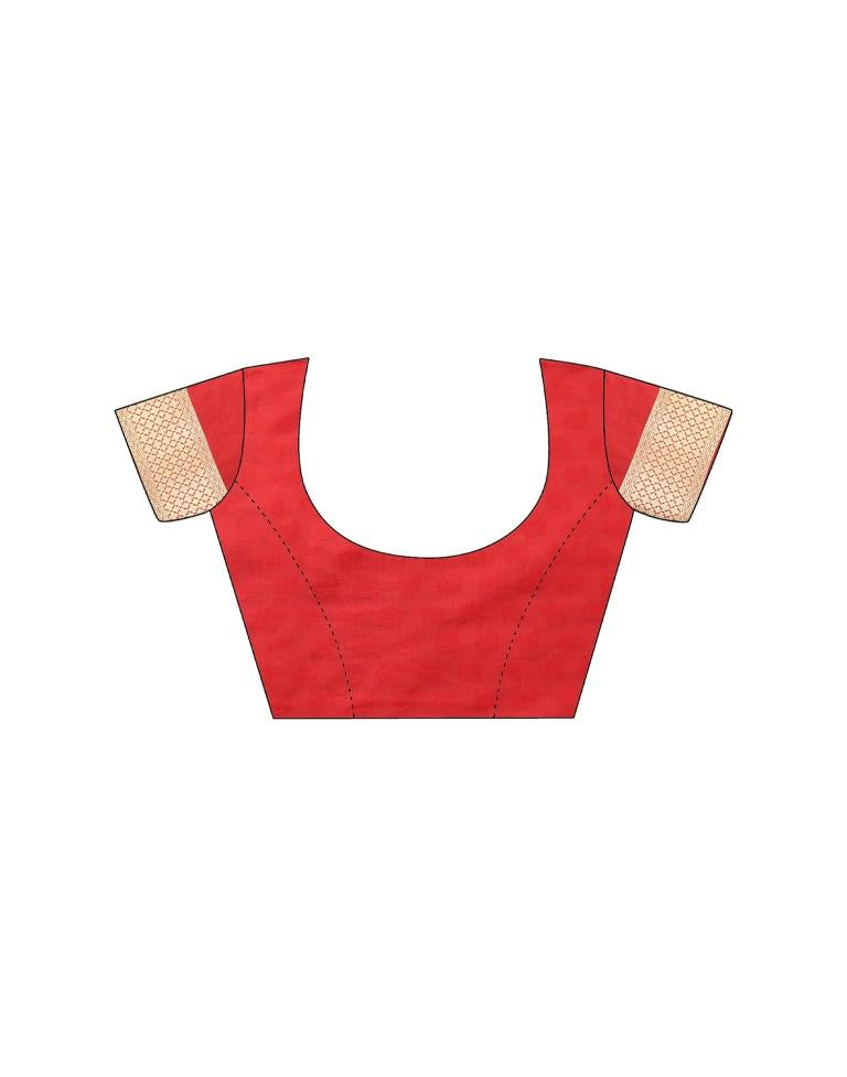 Red Weaving Silk Paithani Saree