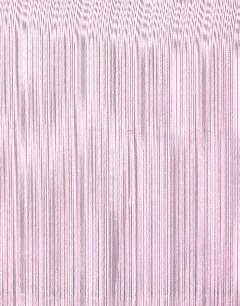 Light Pink Plain Chiffon Saree