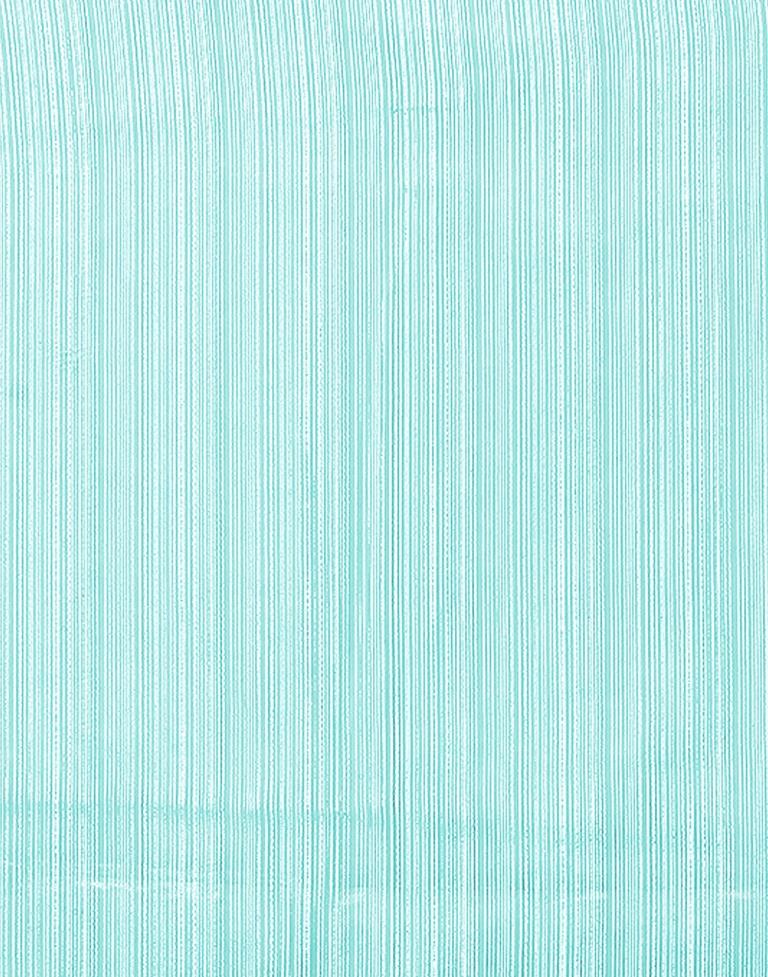 Turquoise Plain Chiffon Saree