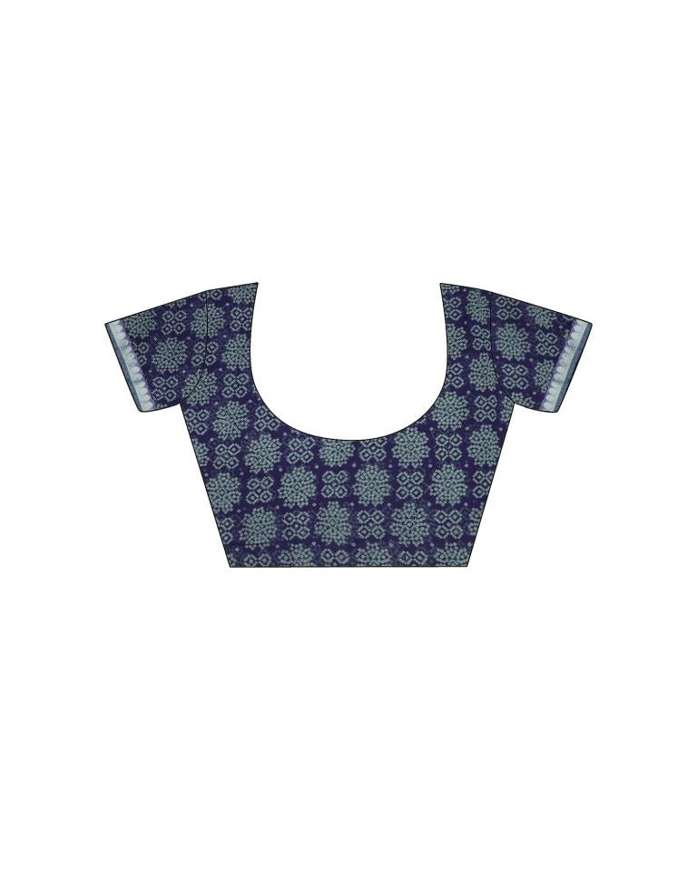 Navy Blue Georgette Bandhani Printed Saree