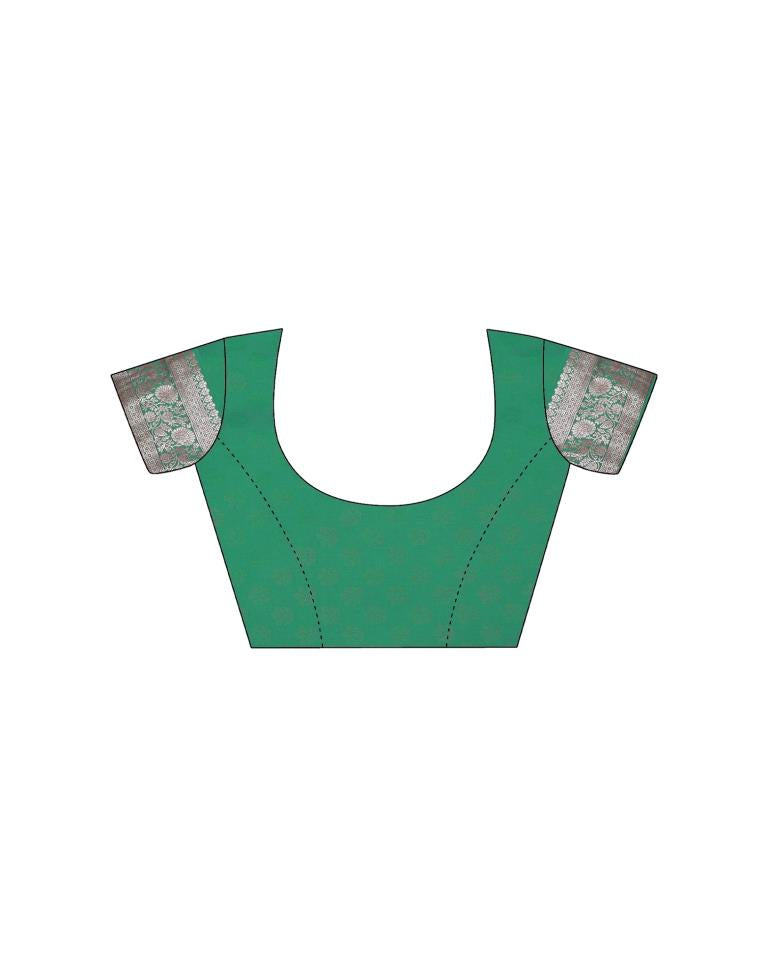 Turquoise Weaving Silk Banarasi Saree