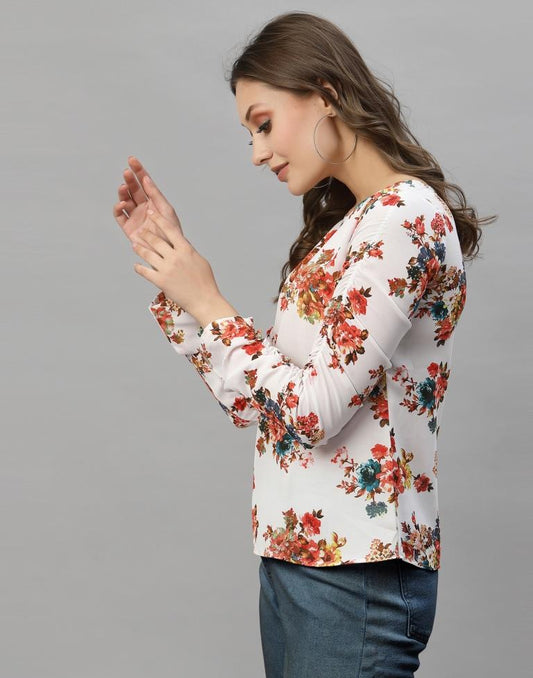 White Floral Top | Sudathi
