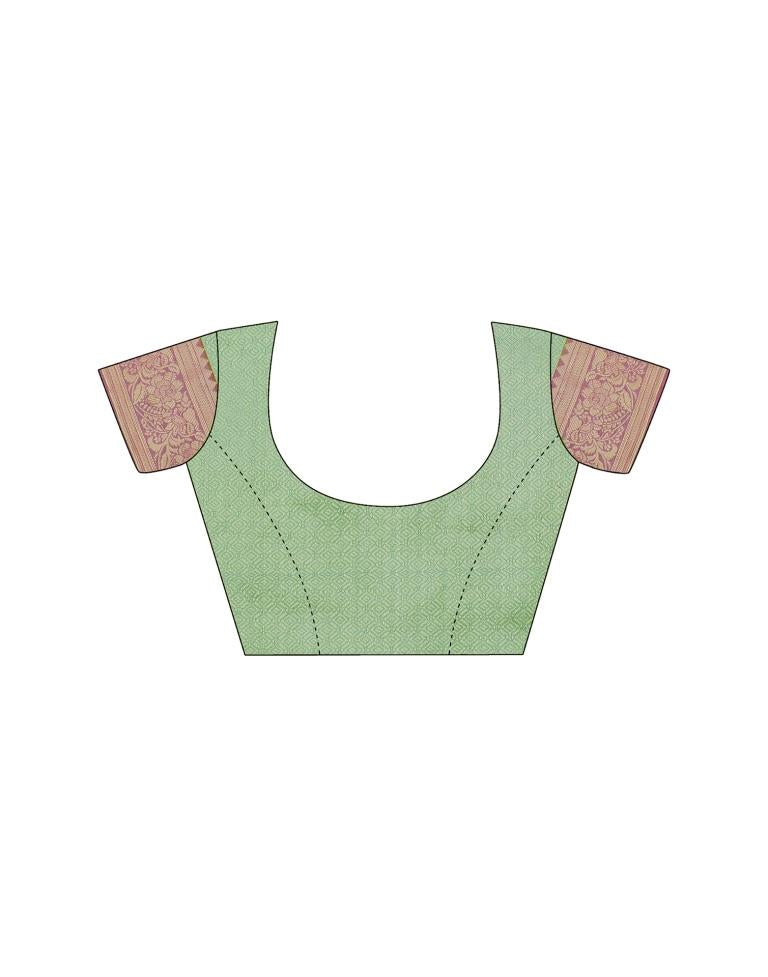 Turquoise Weaving Silk Banarasi Saree