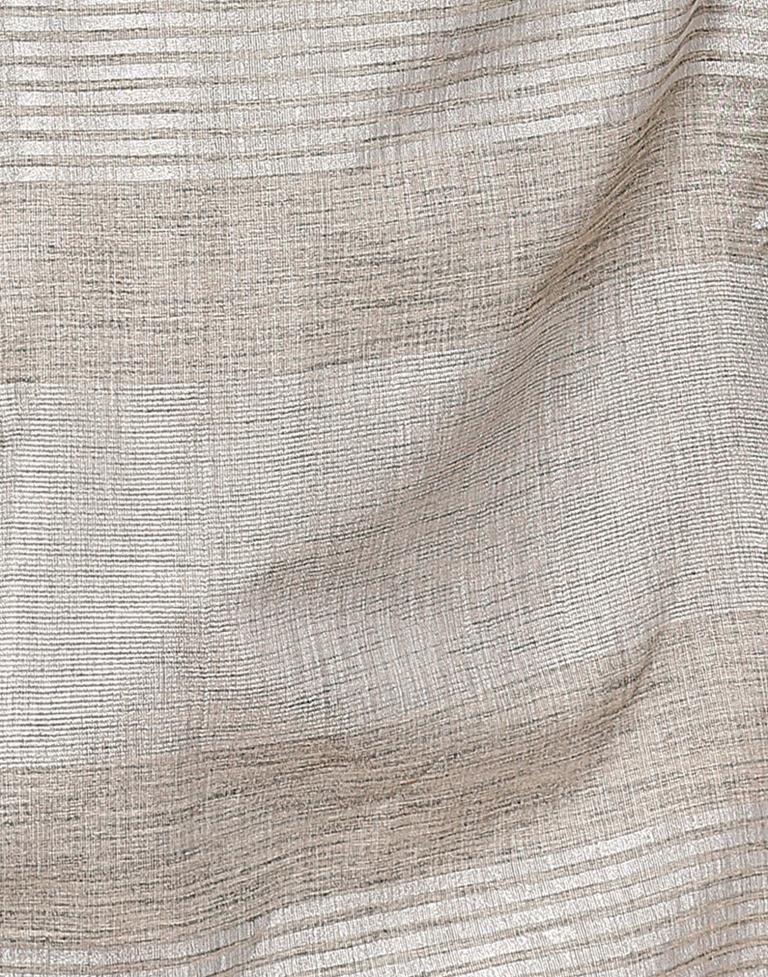 Grey Linen Plain Saree