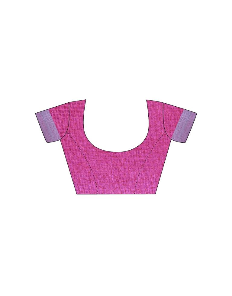 Rani Pink Kota Checks Leheriya Printed Saree