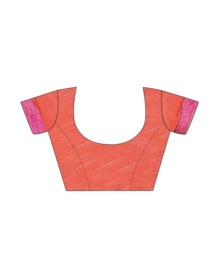 Pink Chiffon Printed Saree