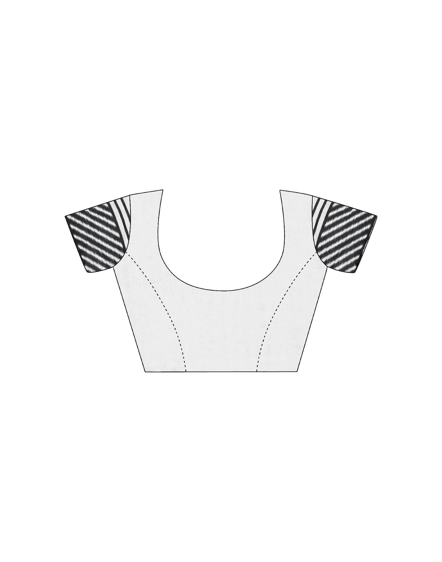 White Printed Cotton Saree