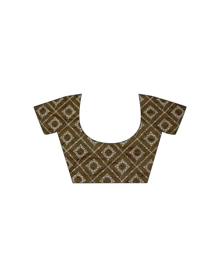 Grey Plain Chiffon Saree