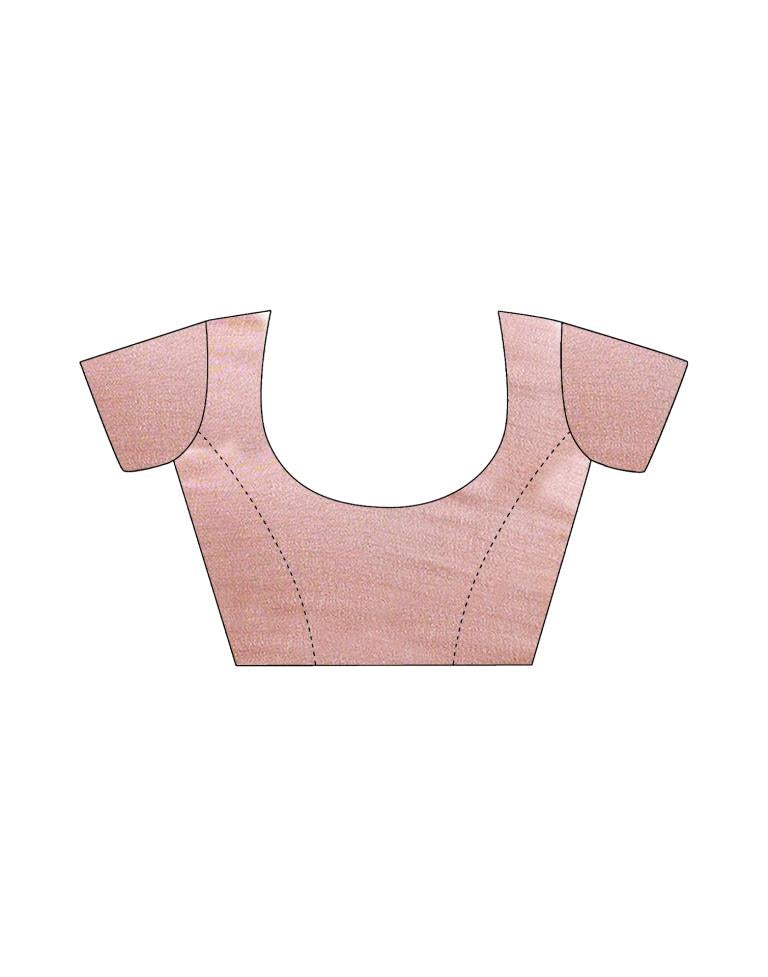 Light Rust Plain Silk Saree