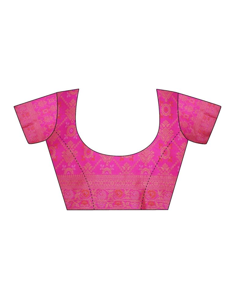 Turmeric Yellow Jacquard Silk Saree